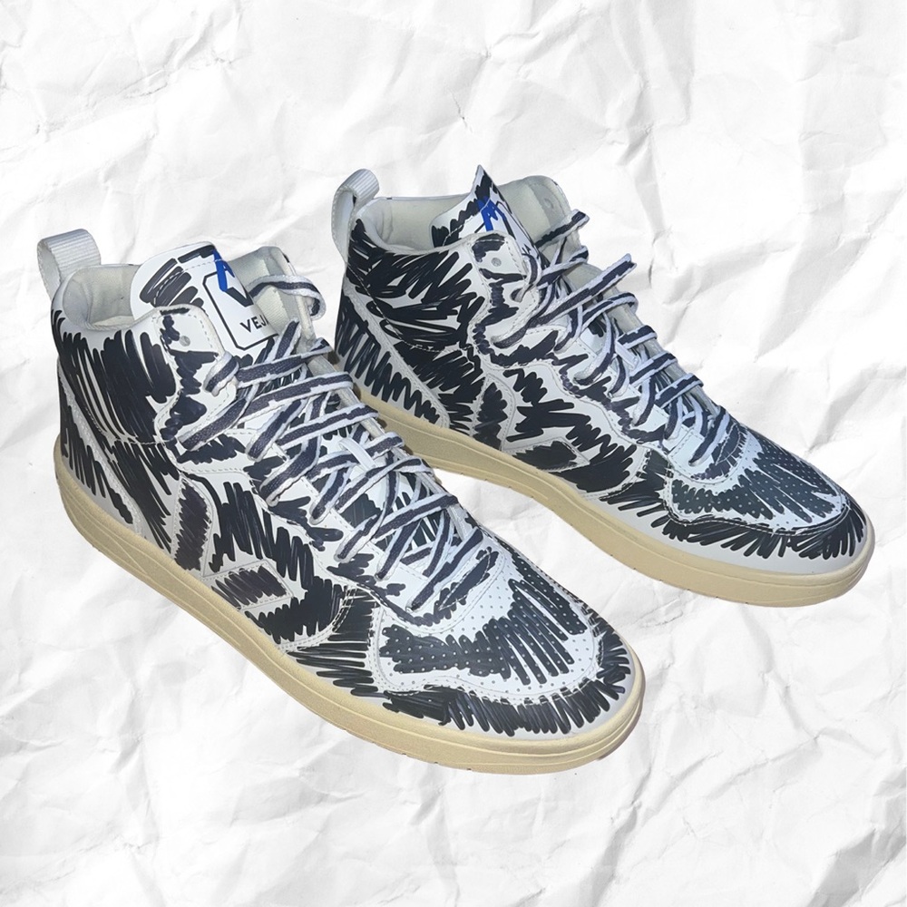 Veja X Marni White and Black Sneakers - Picture 9 of 12